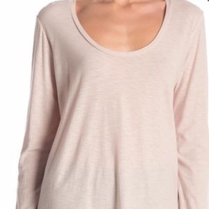 James Perse Ballerina Pink Long Sleeve Scoop